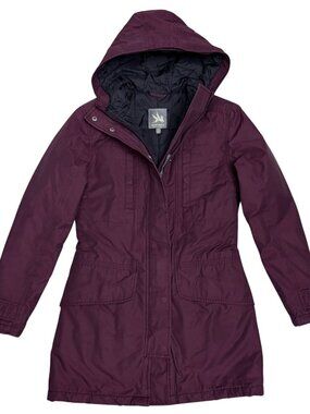 SPIEWAK Designer Casual Plum Long Winter Parka Jacket Coat Womens XS